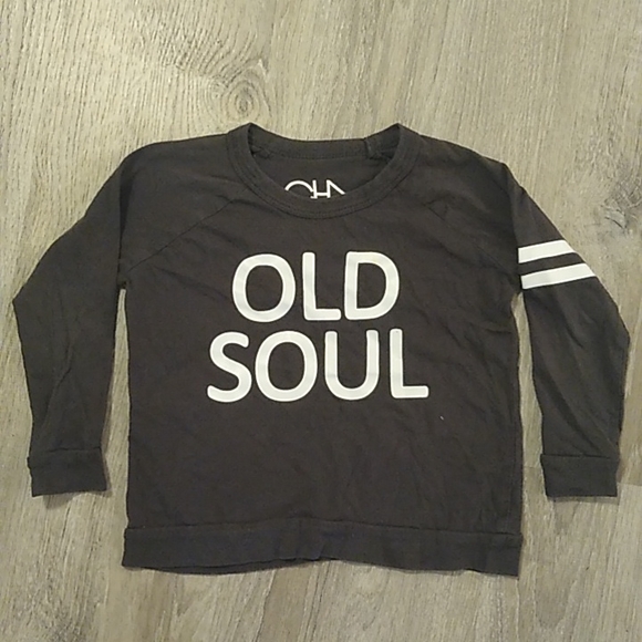 Chasor size 4 boys long sleeved graphic tee shirt fall winter stripes old soul - Picture 1 of 8